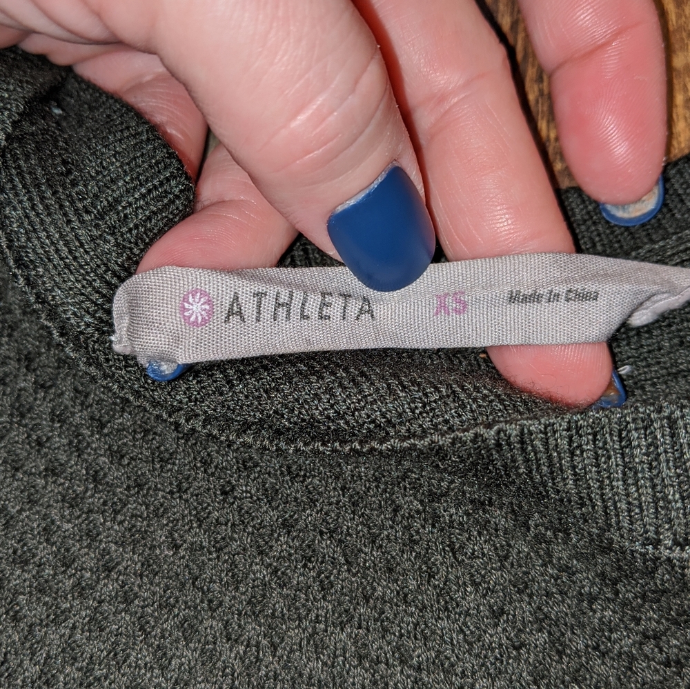 ATHLETA HONEYCOMB MERINO WOOL SWEATER - Picture 7 of 8